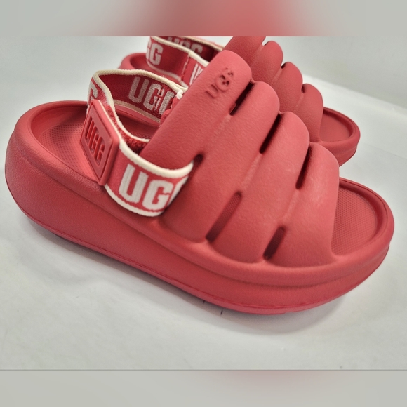 UGG SPORT YEAH KIDS SANDAL SHOES TODDLER SIZE 7 RED - Picture 10 of 12